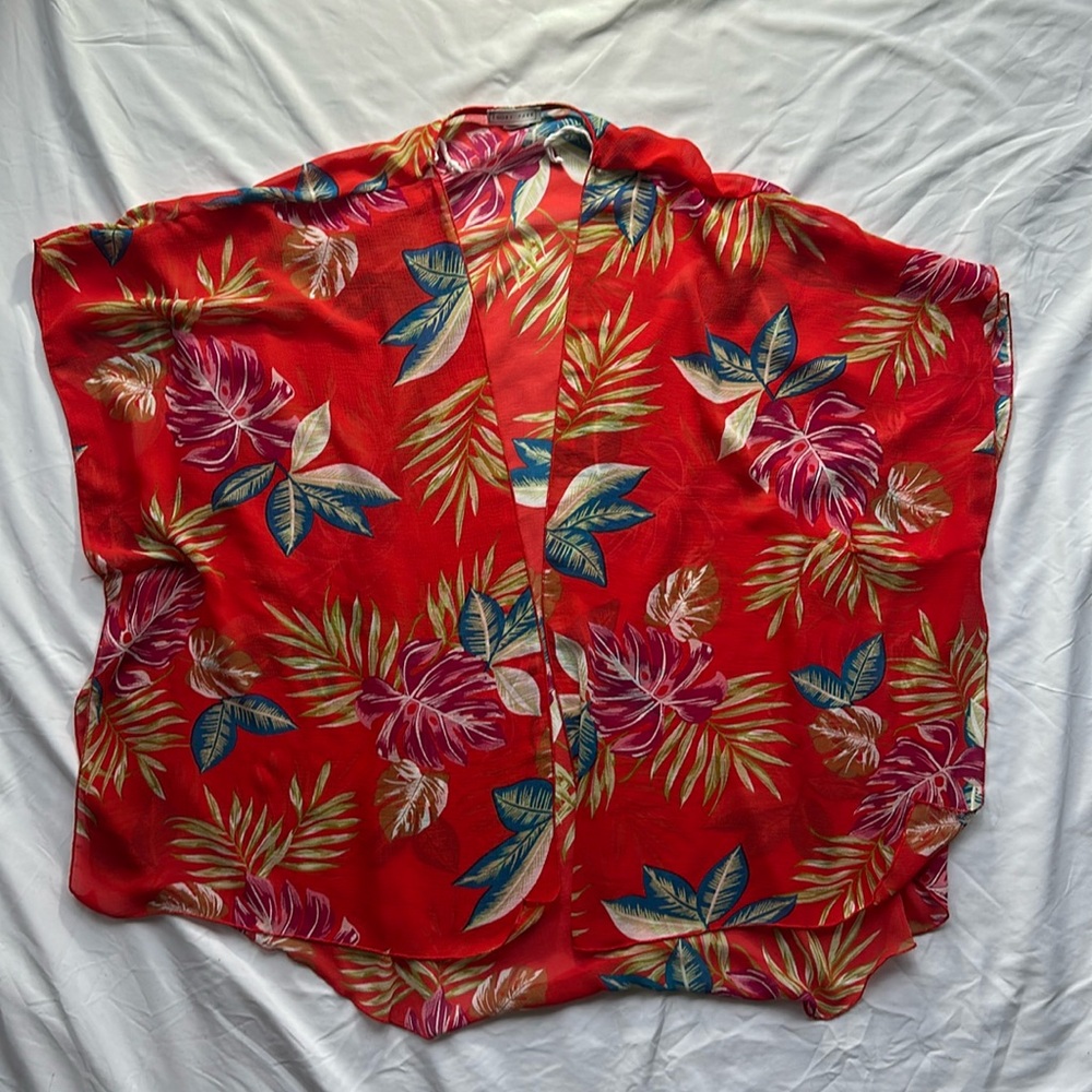 Floral Fashion Nova cover up - Sz L